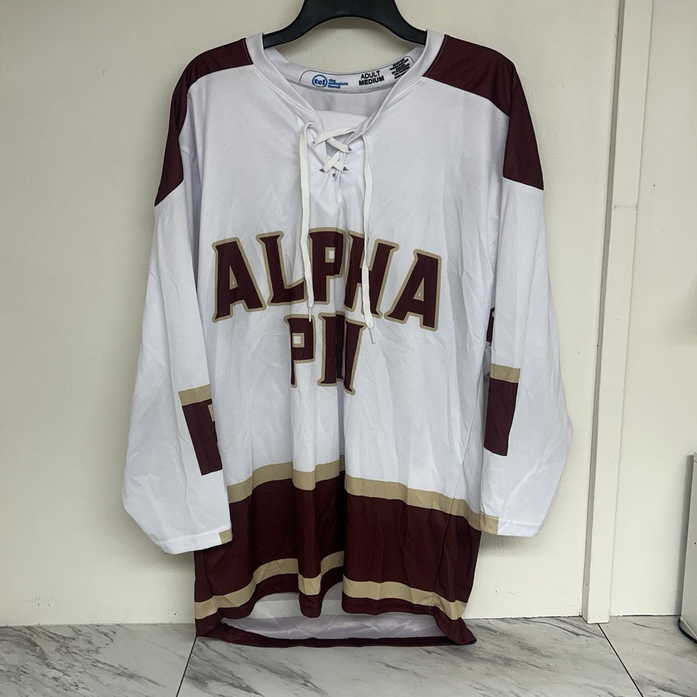 Collegiate Lineup Fraternity Men Medium Hockey Jersey Alpha Phi #72 Ivy League